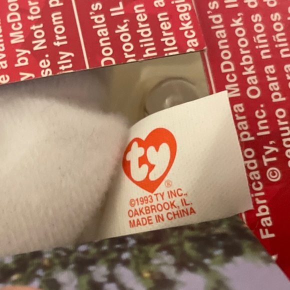 Maple & Erin The Bear -1999 McDonald's Ty Beanie Babies With Rare Errors 1993 - Picture 5 of 6